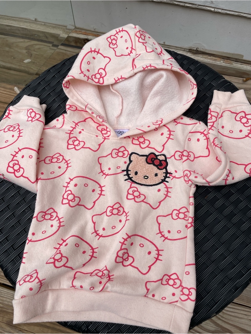 Hello Kitty Pink Fleece Hoodie Sweatshirt Girls Size 18M